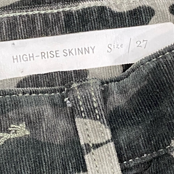 Anthropology Pilcro and The Letterpress High Rise Skinny Corduroy Green Camo 27 - Picture 10 of 13